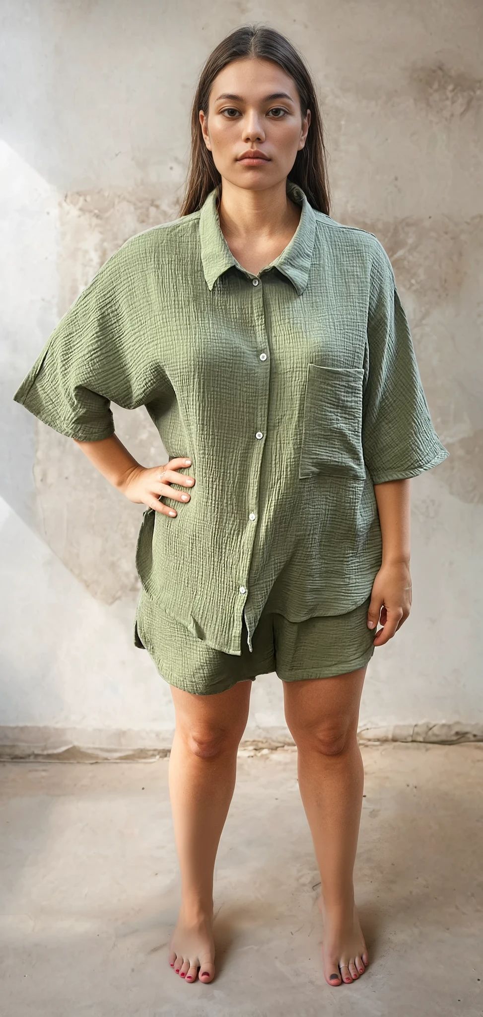 Chemise Cagliari en gaze de cotton biologique