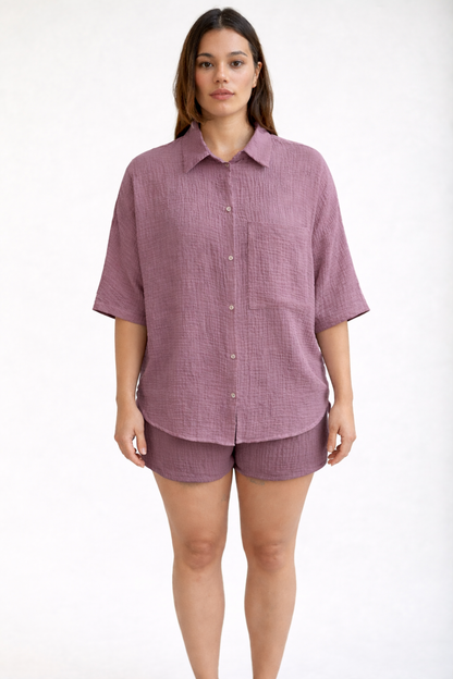Chemise Cagliari en gaze de cotton biologique