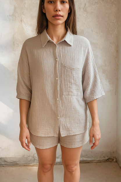 Chemise Cagliari en gaze de cotton biologique
