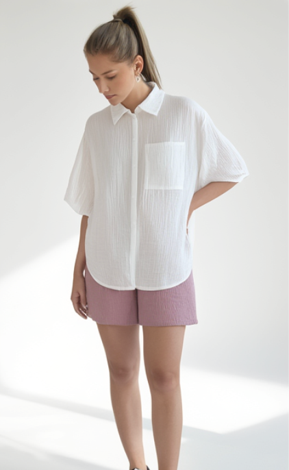 Chemise Cagliari en gaze de cotton biologique